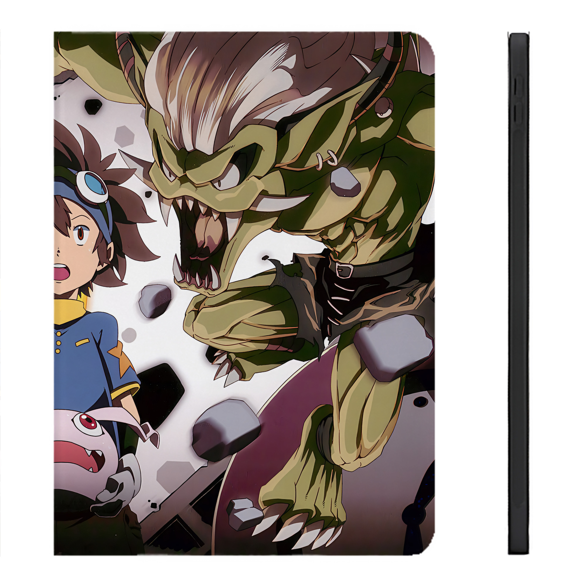 （画像用） Digimon デジタルモンスター/デジモン IPadケース ペンホルダー付き ブックスタイルデザイン